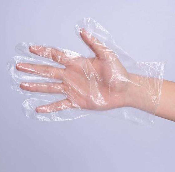 Clear Plastic High Density Polyethylene Fiber Gloves