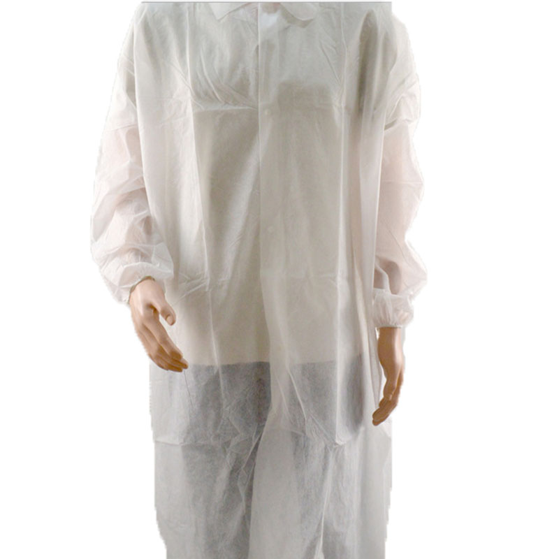 White Waterproof Disposable Non Woven Barrier Isolation Gown