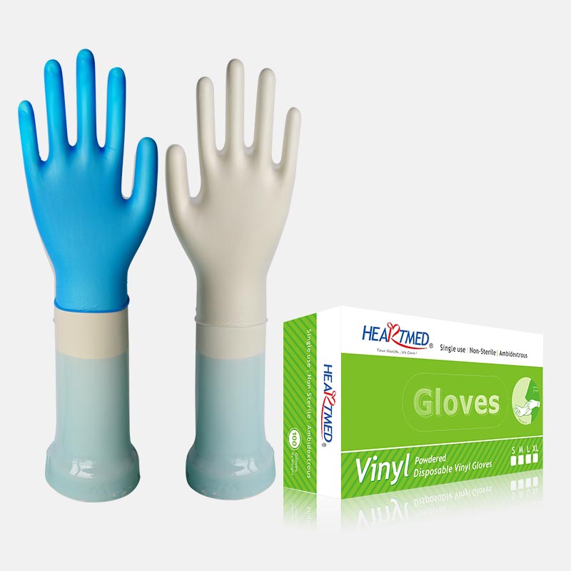 Small Size Lightly Powdered Disposable Essentials Vinyl Gloves