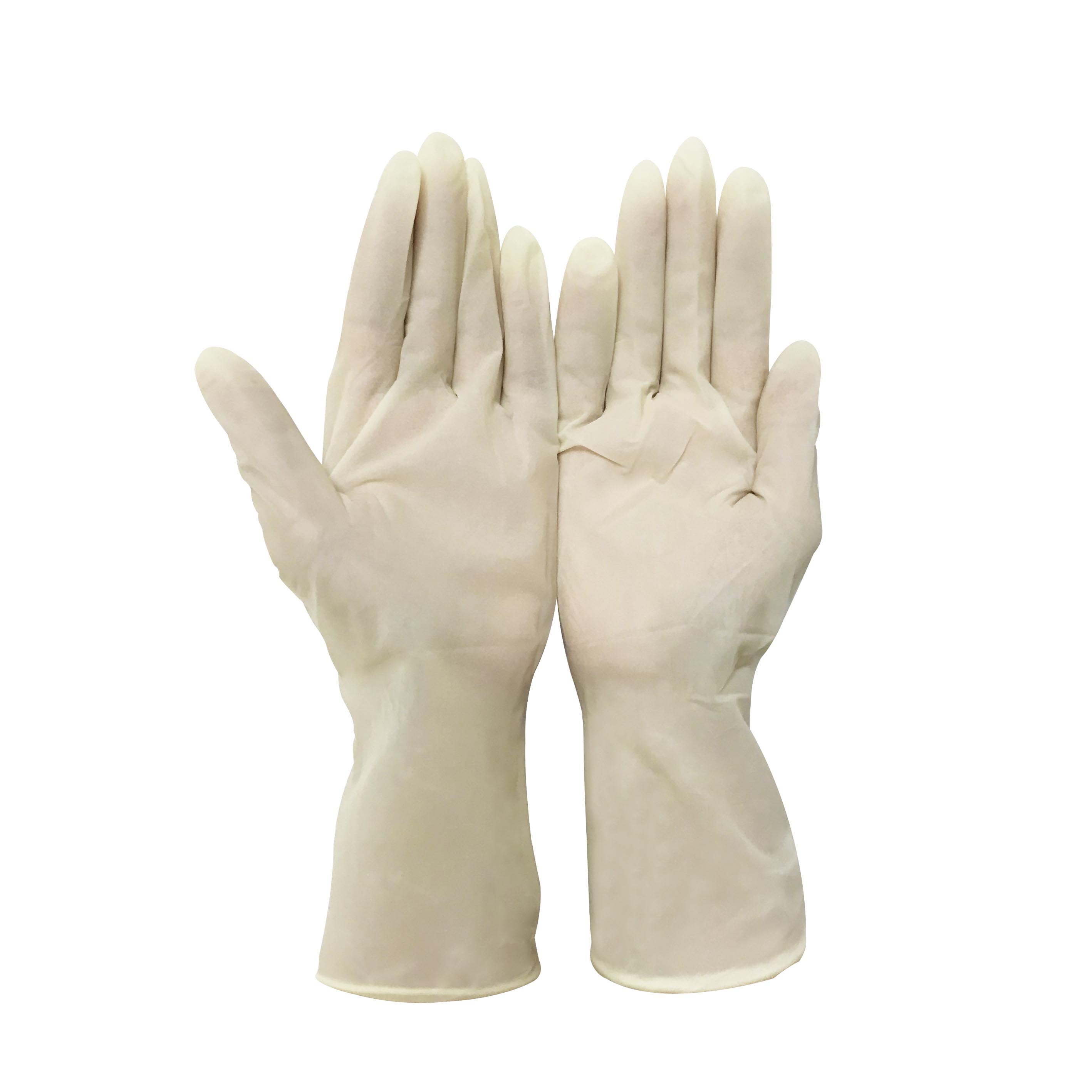 Milky White Sterile Premium Powdered Latex Surgical Gloves