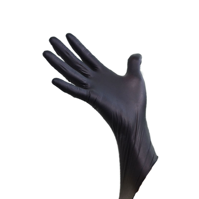 Extra Large Black Mechanic Nitrile Disposable Gloves