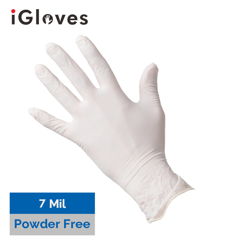 White Nitrile Gloves (7 Mil, Powder Free)