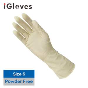 Latex Surgical Gloves (Size 6, Powder Free)