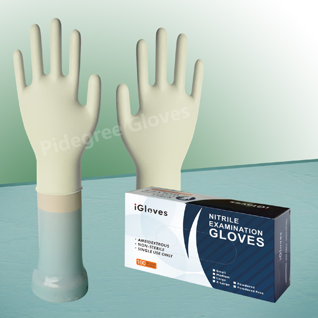 White 8 Mil Disposable Nitrile Exam Gloves - iGloves