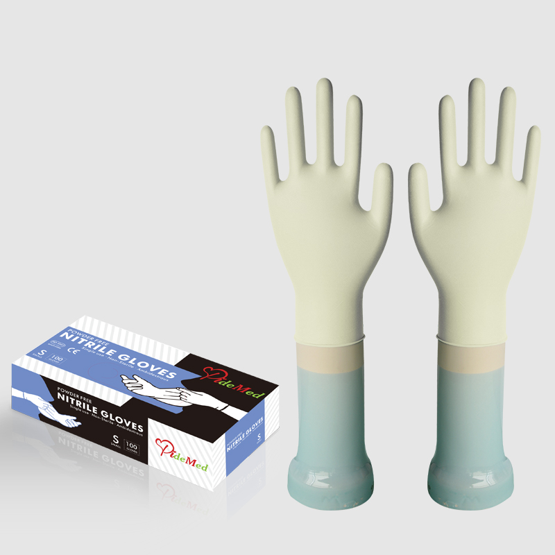 PideMed Powder Free Disposable Nitrile Gloves (Ivory)