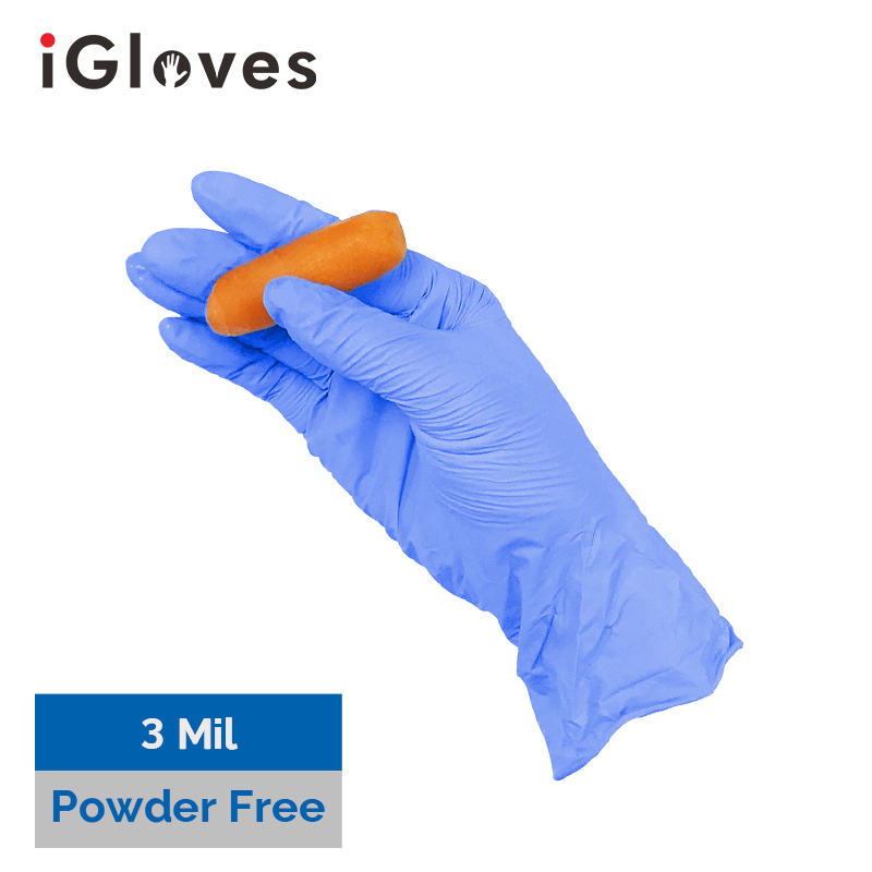 Purple Nitrile Gloves (3 Mil, Powder Free)
